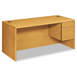 HON10783RCC 10700 L-Workstation Desk, 3/4-Right Pedestal, 66w x 30d x 29-1/2h, Harvest By HON COMPANY
