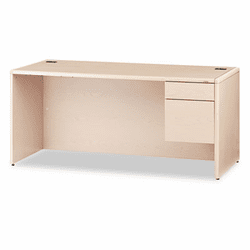 HON10783RDD 10700 "L" Workstation Desk, 3/4-Height Right Pedestal, 66w x 30d, Natural Maple By HON COMPANY