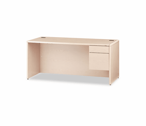 HON10783RDD 10700 "L" Workstation Desk, 3/4-Height Right Pedestal, 66w x 30d, Natural Maple By HON COMPANY