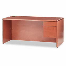 HON10783RHH 10700 "L" Workstation Desk, 3/4-Height Right Pedestal, 66w x 30d, Bourbon Cherry By HON COMPANY