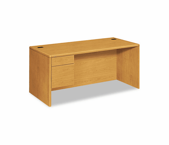 HON10784LCC 10700 L-Workstation Desk, 3/4-Left Pedestal, 66w x 30d x 29-1/2h, Harvest By HON COMPANY