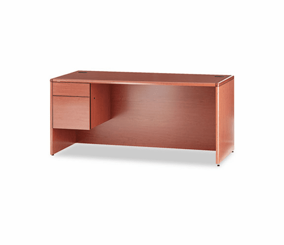 HON10784LHH 10700 "L" Workstation Desk, 3/4-Height Left Pedestal, 66w x 30d, Bourbon Cherry By HON COMPANY