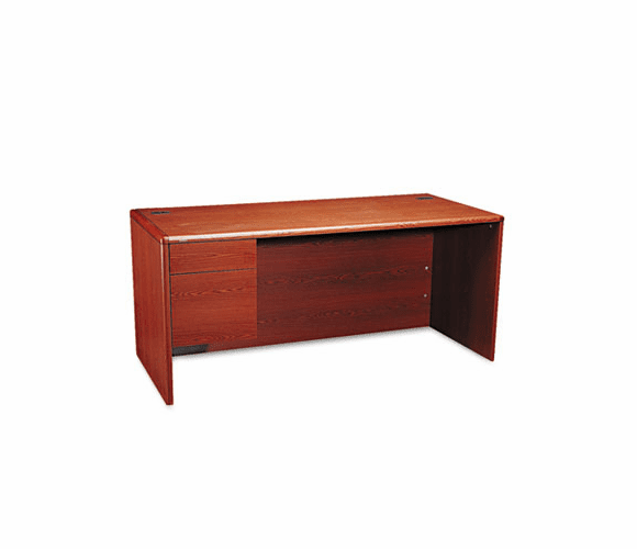 HON10784LJJ 10700 L-Workstation Desk, 3/4-Left Pedestal, 66w x 30d x 29-1/2h, Henna Cherry By HON COMPANY