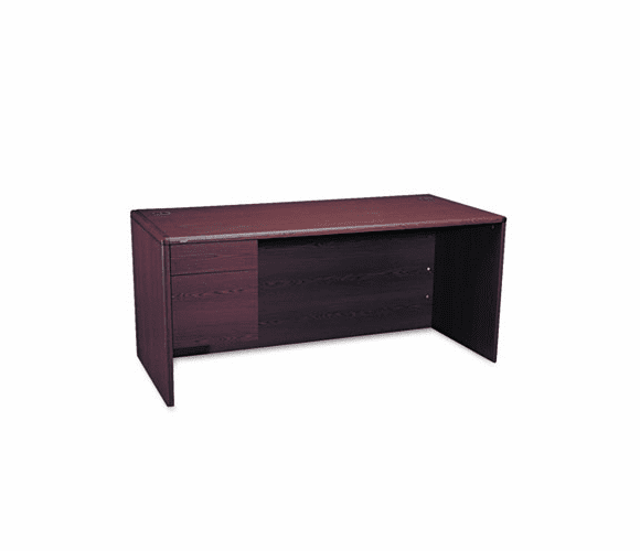 HON10784LNN 10700 L-Workstation Desk, 3/4-Left Pedestal, 66w x 30d x 29-1/2h, Mahogany By HON COMPANY