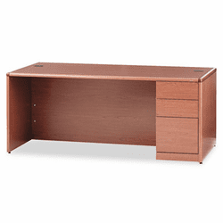 HON10787RHH 10700 Single Pedestal Desk W/ Full-Height Right Pedestal, 72w x 36d, Bourbon CY By HON COMPANY