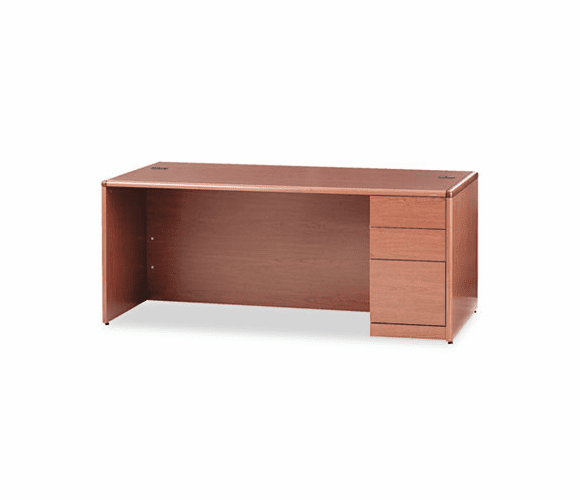 HON10787RHH 10700 Single Pedestal Desk W/ Full-Height Right Pedestal, 72w x 36d, Bourbon CY By HON COMPANY