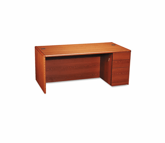 HON10787RJJ 10700 Single Pedestal Desk, Full-Right Pedestal, 72w x 36d x 29-1/2h, Henna CY By HON COMPANY