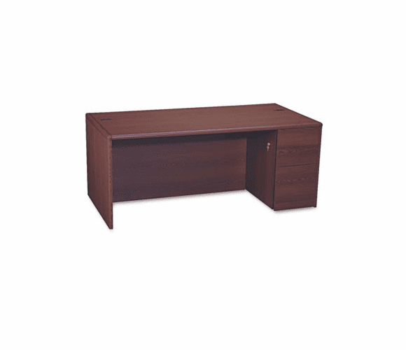 HON10787RNN 10700 Single Pedestal Desk, Full-Right Pedestal, 72w x 36d x 29-1/2h, Mahogany By HON COMPANY