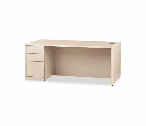 HON10788LDD 10700 Single Pedestal Desk With Full-Height Left Pedestal, 72w x 36d, Nat Maple By HON COMPANY