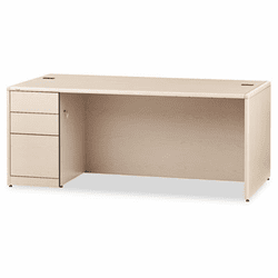 HON10788LDD 10700 Single Pedestal Desk With Full-Height Left Pedestal, 72w x 36d, Nat Maple By HON COMPANY