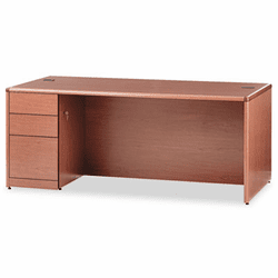 HON10788LHH 10700 Single Pedestal Desk With Full-Height Left Pedestal, 72w x 36d, Bourbon CY By HON COMPANY