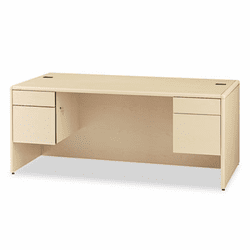HON10791DD 10700 Series Desk, 3/4-Height Double Pedestals, 72 x 36 x 29-1/2, Natural Maple By HON COMPANY