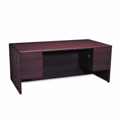 HON10791NN 10700 Series Desk, 3/4-Height Double Pedestals, 72w x 36d x 29-1/2h, Mahogany By HON COMPANY
