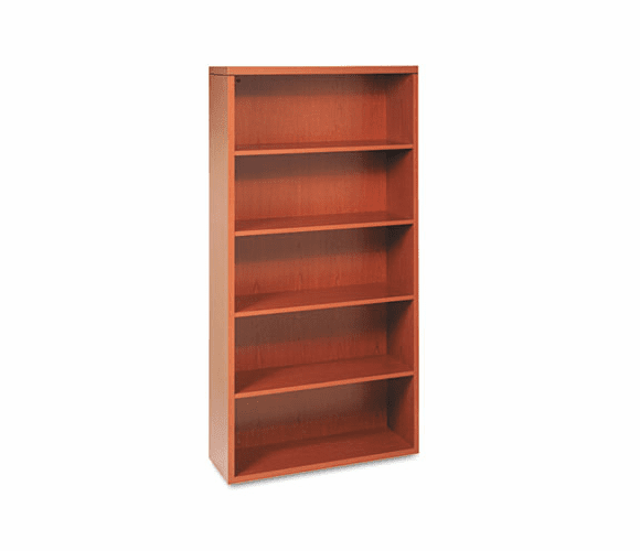 HON11555AXHH Valido 11500 Series Bookcase, 5 Shelves, 36w x 13-1/8d x 71h, Bourbon Cherry By HON COMPANY