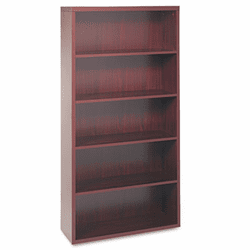 HON11555AXNN Valido 11500 Series Bookcase, 5 Shelves, 36w x 13-1/8d x 71h, Mahogany By HON COMPANY
