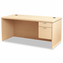 HON11583RAFDD Valido 11500 Series Right Pedestal Desk, 66w x 30d x 29-1/2h, Natural Maple By HON COMPANY