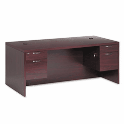HON11593AFNN Valido 11500 Series Double Pedestal Desk, 72w x 36d x 29-1/2h, Mahogany By HON COMPANY