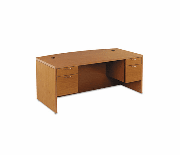 HON11595ABHH Valido 11500 Bow Top Double Pedestal Desk, 72w x 36d x 29-1/2h, Bourbon Cherry By HON COMPANY