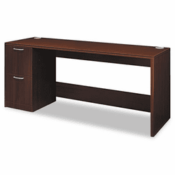 HON11808LNN Attune Series Left Pedestal Credenza, 72w x 24d x 29-1/2h, Mahogany By HON COMPANY