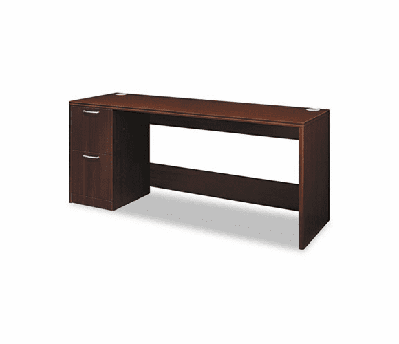 HON11808LNN Attune Series Left Pedestal Credenza, 72w x 24d x 29-1/2h, Mahogany By HON COMPANY