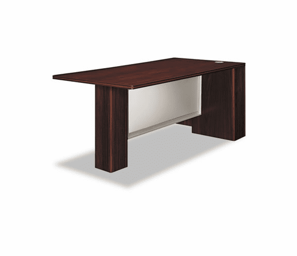 HON11821RGNN Attune Right Peninsula, Frosted Modesty Panel, 72w x 36d x 29-1/2h, Mahogany By HON COMPANY