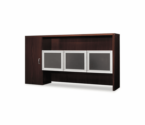 HON118314GNN Attune Stack-On/Storage Cabinet, Frosted Doors, 72 x 14-5/8 x 37-1/8, Mahogany By HON COMPANY