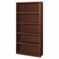 HON11855FF Attune Series Bookcase, 5 Shelves, 36w x 13-1/8d x 71h, Shaker Cherry By HON COMPANY