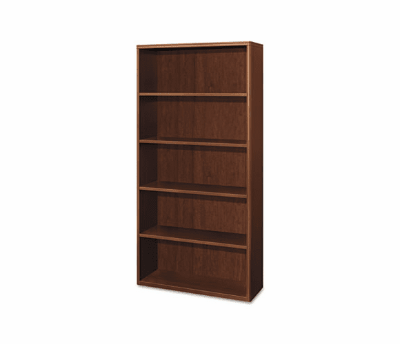 HON11855FF Attune Series Bookcase, 5 Shelves, 36w x 13-1/8d x 71h, Shaker Cherry By HON COMPANY