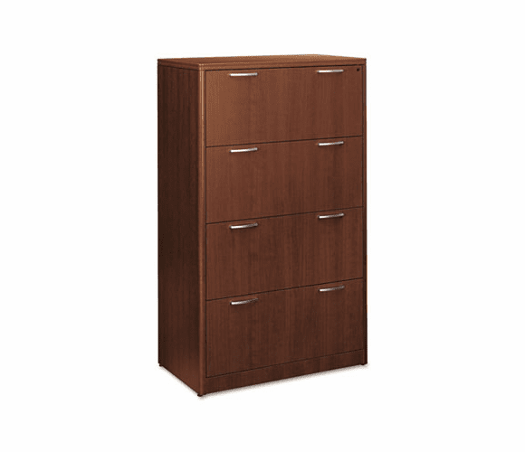 HON118699FF Attune Series Lateral File, Four-Drawer, 36w x 20d x 59-1/2h, Shaker Cherry By HON COMPANY