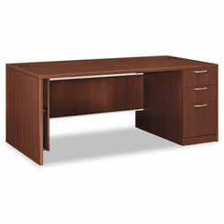 HON11887RFF Attune Right Pedestal Desk, Laminate Mod Panel, 72w x 36d x 29-1/2h, Shaker CY By HON COMPANY