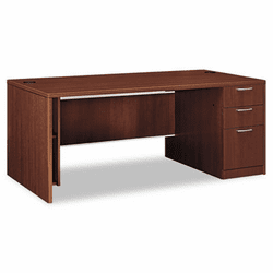 HON11887RGFF Attune Right Pedestal Desk, Frosted Mod Panel, 72w x 36d x 29-1/2h, Shaker CY By HON COMPANY