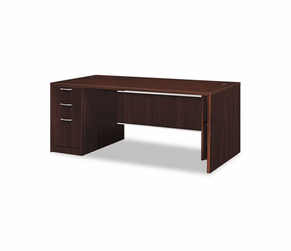 HON11888LNN Attune Left Pedestal Desk, Laminate Modesty Panel, 72w x 36d x 29-1/2h, Mahogany By HON COMPANY
