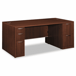 HON11899FF Attune Double Pedestal Desk, Laminate Mod Panel, 72w x 36d x 29-1/2h, Shaker CY By HON COMPANY