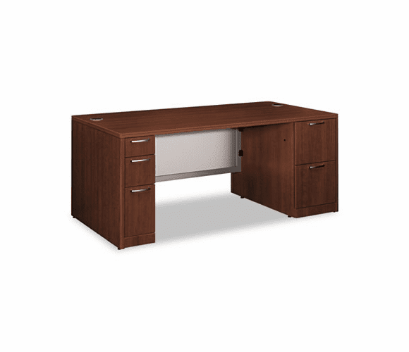 HON11899GFF Attune Double Pedestal Desk, Frosted Mod Panel, 72w x 36d x 29-1/2h, Shaker CY By HON COMPANY
