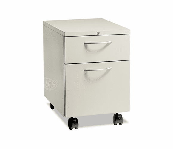 HON15923ALQ Flagship Mobile Box/File Pedestal, Arch Pull, 22-7/8" Deep, Light Gray By HON COMPANY