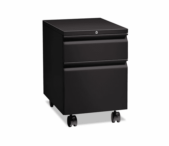 HON15923RLP Flagship Mobile Box/File Pedestal, Full Radius Pull, 22-7/8" Deep, Black By HON COMPANY