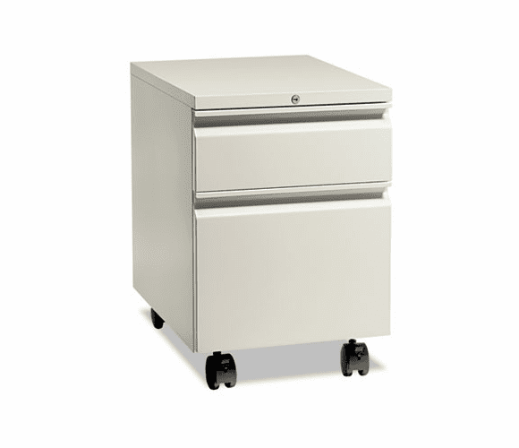 HON15923RLQ Flagship Mobile Box/File Pedestal, Full Radius Pull, 22-7/8" Deep, Light Gray By HON COMPANY