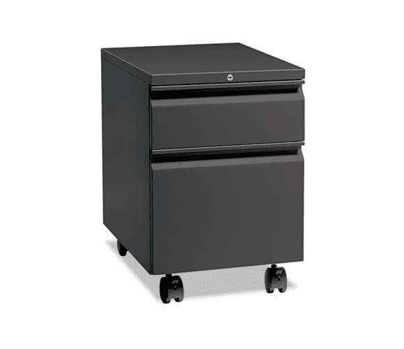 HON15923RLS Flagship Mobile Box/File Pedestal, Full Radius Pull, 22-7/8" Deep, Charcoal By HON COMPANY