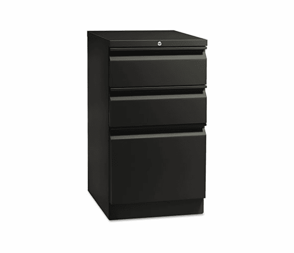HON18720RP Flagship Mobile Box/Box/File Pedestal, Full Radius Pull, 19-7/8d, Black By HON COMPANY