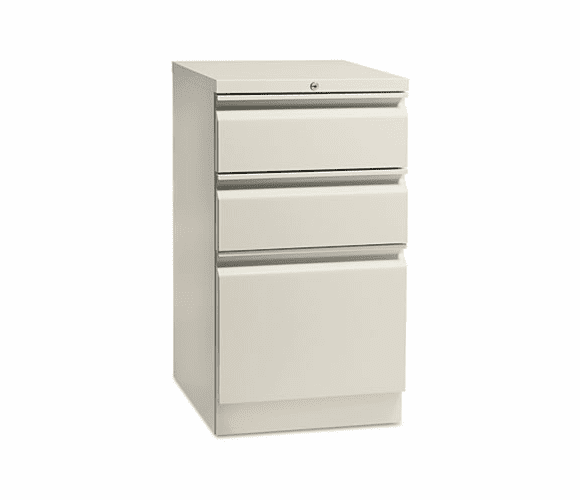 HON18720RQ Flagship Mobile Box/Box/File Pedestal, Full Radius Pull, 19-7/8d, Light Gray By HON COMPANY