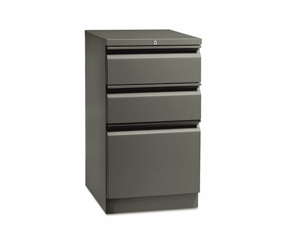 HON18720RS Flagship Mobile Box/Box/File Pedestal, Full Radius Pull, 19-7/8d, Charcoal By HON COMPANY
