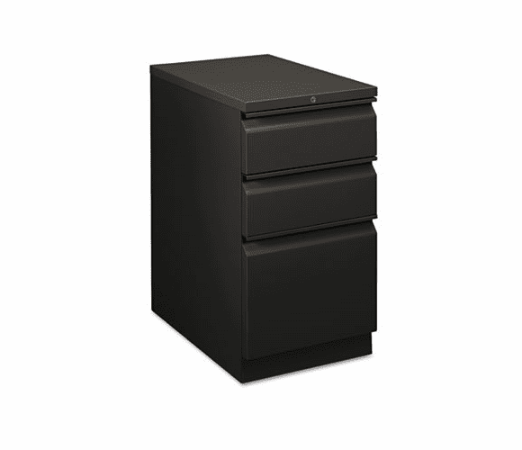 HON18723RP Flagship Mobile Box/Box/File Pedestal, Full Radius Pull, 22-7/8d, Black By HON COMPANY
