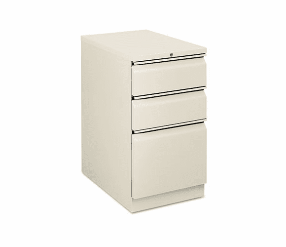 HON18723RQ Flagship Mobile Box/Box/File Pedestal, Full Radius Pull, 22-7/8d, Light Gray By HON COMPANY