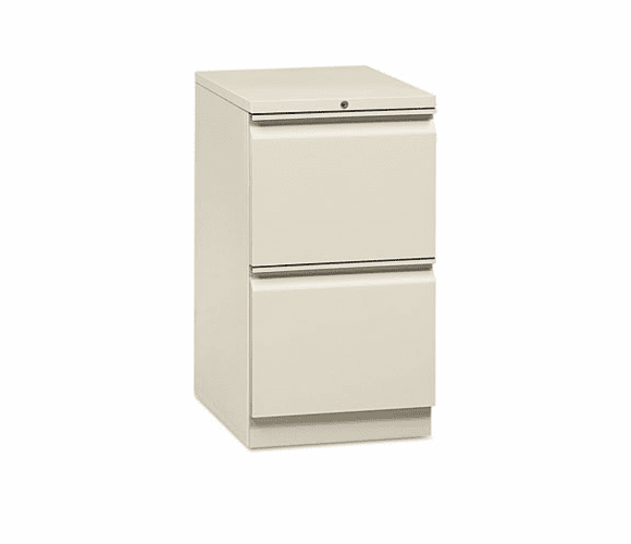 HON18820RQ Flagship Mobile File/File Pedestal, Full Radius Pull, 19-7/8d, Light Gray By HON COMPANY