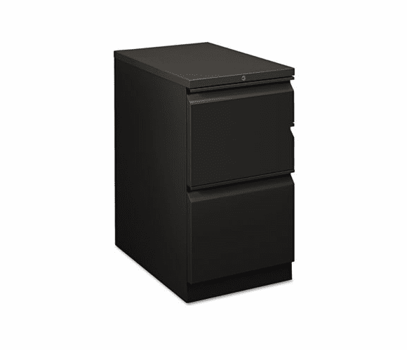 HON18823RP Flagship Mobile File/File Pedestal, Full Radius Pull, 22-7/8d, Black By HON COMPANY