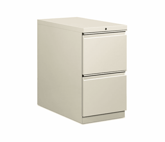 HON18830RQ Flagship Mobile File/File Pedestal, Full Radius Pull, 28-7/8d, Light Gray By HON COMPANY