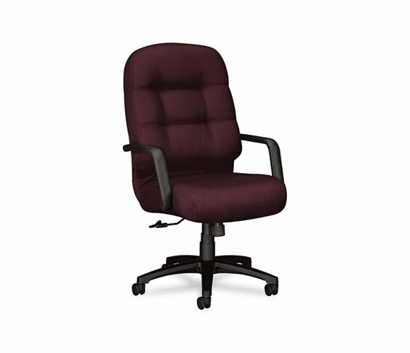 HON2091NT69T 2090 Pillow-Soft Executive High-Back Swivel/Tilt Chair, Wine Fabric/Black Base By HON COMPANY