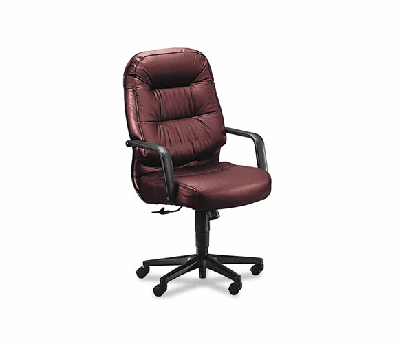 HON2091SR69T Leather 2090 Pillow-Soft Series Executive High-Back Swivel/Tilt Chair, Burgundy By HON COMPANY