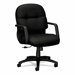 HON2092NT10T 2090 Pillow-Soft Managerial Mid-Back Swivel/Tilt Chair, Black Fabric/Black Base By HON COMPANY