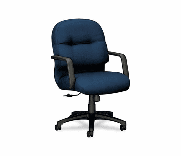 HON2092NT90T 2090 Pillow-Soft Managerial Mid-Back Swivel/Tilt Chair, Mariner, Black Base By HON COMPANY